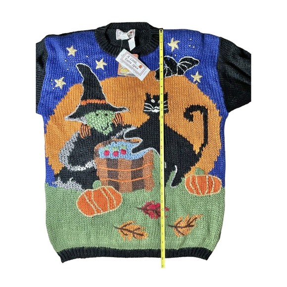 Womens Halloween Sweater 22W/42/2XL NEW’95 Handknit A Little Extra Spice Pullovr - Picture 10 of 14